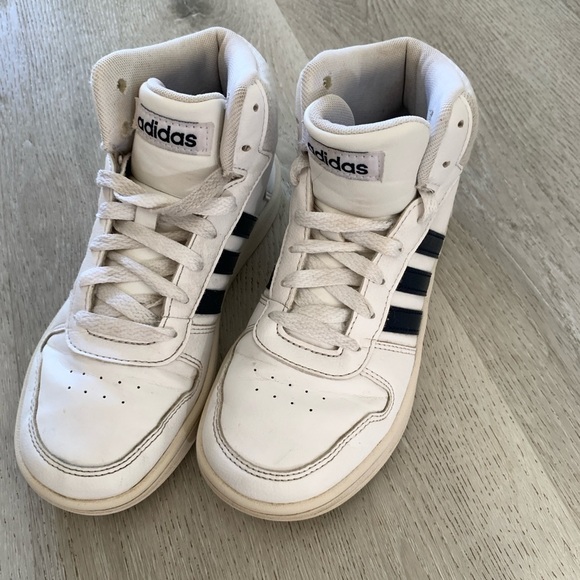 Adidas Hoops 2.0 Mid J 'White Legend Ink' Shoes‎ - Picture 5 of 8